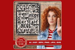 Nope No Funny Word Art Typography SVG Cut File Product Image 1