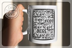 Nope No Funny Word Art Typography SVG Cut File Product Image 2