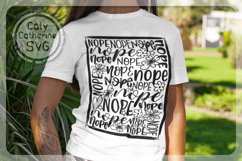 Nope No Funny Word Art Typography SVG Cut File Product Image 3