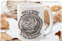 Welcome To The Nuthouse Funny Home Quote Wood Slice SVG Product Image 2
