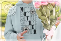 MOTHER with Flowers Mother's Day SVG Cut File Product Image 3