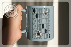MOTHER with Flowers Mother's Day SVG Cut File Product Image 2
