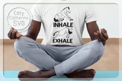 Inhale Exhale Funny Horse Yoga Pose SVG Cut File Product Image 2