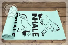 Inhale Exhale Funny Horse Yoga Pose SVG Cut File Product Image 3