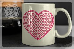 XOXO Valentine's Day Love Heart SVG Cut File Product Image 2