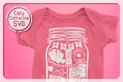 Mason Jar Baby Birth Announcement Add Your Own Stats SVG Product Image 3