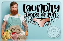Laundry Loads Of Fun Funny Utility Room Quote SVG Cut File Product Image 2