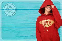 Love Spray Paint Grunge Love Heart Graphic SVG Cut File Product Image 3