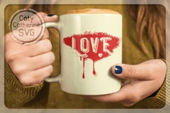 Love Spray Paint Grunge Love Heart Graphic SVG Cut File Product Image 2