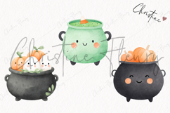 Cute Halloween Cauldron Clipart | Halloween PNG Product Image 3