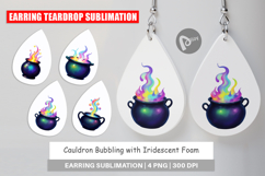 Earring Iridescent Bubble Cauldron Product Image 1