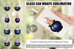 Glass Can Iridescent Bubble Cauldron Product Image 1