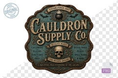 Cauldron Supply Co Gothic Halloween Apothecary PNG Product Image 1
