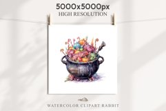 Cauldron With Candy Halloween Clipart PNG Scrapbooking Fairy Tale Art Image Watercolor Transparent Print illustration sublimation creepy printable digital watercolor Cauldron With Candy, spooky clipart, sublimation nursery, Creepy Witch art, halloween