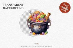 Cauldron With Candy Halloween Clipart PNG Scrapbooking Fairy Tale Art Image Watercolor Transparent Print illustration sublimation creepy printable digital watercolor Cauldron With Candy, spooky clipart, sublimation nursery, Creepy Witch art, halloween