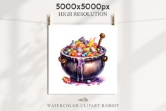 Cauldron With Candy Halloween Clipart PNG Scrapbooking Fairy Tale Art Image Watercolor Transparent Print illustration sublimation creepy printable digital watercolor Cauldron With Candy, spooky clipart, sublimation nursery, Creepy Witch art, halloween