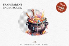 Cauldron With Candy Halloween Clipart PNG Scrapbooking Fairy Tale Art Image Watercolor Transparent Print illustration sublimation creepy printable digital watercolor Cauldron With Candy, spooky clipart, sublimation nursery, Creepy Witch art, halloween