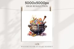 Cauldron With Candy Halloween Clipart PNG Scrapbooking Fairy Tale Art Image Watercolor Transparent Print illustration sublimation creepy printable digital watercolor Cauldron With Candy, spooky clipart, sublimation nursery, Creepy Witch art, halloween