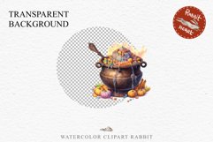 Cauldron With Candy Halloween Clipart PNG Scrapbooking Fairy Tale Art Image Watercolor Transparent Print illustration sublimation creepy printable digital 