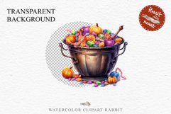 Cauldron With Candy Halloween Clipart PNG Scrapbooking Fairy Tale Art Image Watercolor Transparent Print illustration sublimation creepy printable digital watercolor Cauldron With Candy, spooky clipart, sublimation nursery, Creepy Witch art, halloween