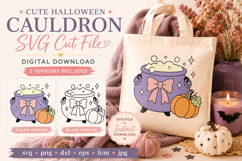 Cute Halloween Cauldron SVG Cut File | Halloween SVG Product Image 2
