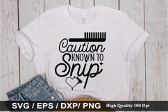 Caution known to snip - Hairdresser SVG Design Product Image 1