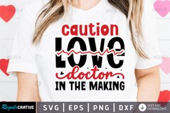 Caution love doctor SVG, The Heart Stopper SVG Design Product Image 1