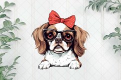 Cute Dog With Headband Sublimation Product Image 1