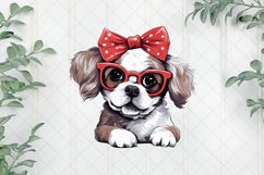 Cute Dog With Headband Sublimation Product Image 1