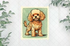 Dog Portrait Vintage Sublimation Clipart Product Image 1