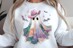 Iridescent Patchwork Cowboy Ghost PNG Product Image 2