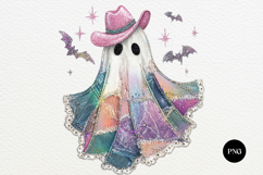Iridescent Patchwork Cowboy Ghost PNG Product Image 1