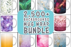Watercolor Mug Wrap PNG Sublimation Designs Mega Bundle Product Image 1