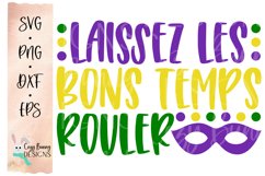 Laissez les bons temps rouler quote on a white background