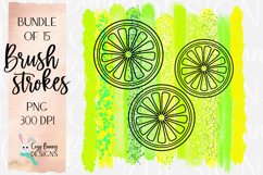 Lemon Lime Brush Strokes Bundle x 15 Product Image 1