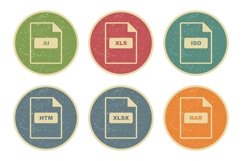 Set Of File Formats Icons Product Image 1
