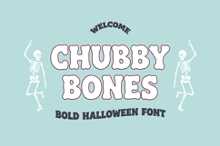 CHUBBY BONES Cute Bold Halloween Font Product Image 1
