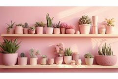 succulents pink shelf Product Image 1