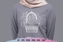 Flower in Parcel Basket SVG Product Image 2