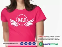 Wings Monogram Frames Digital Cut Files - Svg Ai Dfx Eps Png. Silhouette, Cricut Svg Cutting File. Vector Download  Product Image 2