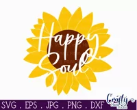 Happy Soul Sunflower Svg Cut File Product Image 2