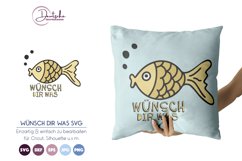 Wünsch dir was SVG | Goldener Fisch SVG Product Image 1