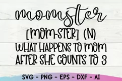Momster Svg, Funny Mom Svg, Mom Life Svg, Mothers Day Svg Product Image 2