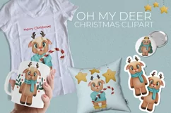 Oh my deer Cute Clipart Christmas Clipart Illustrations Product Image 2