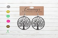 Tree Earrings SVG Cut Files / Earrings Design Product Image 1