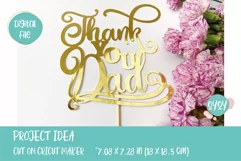 Thank You Dad Cake Topper SVG | Thank You Sign SVG Product Image 4