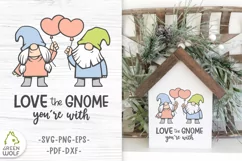 Valentine gnome svg Couple gnomes svg Valentine sublimation Product Image 1