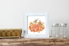 Watercolor cute honey bee png file. Happy bee day clipart Product Image 3