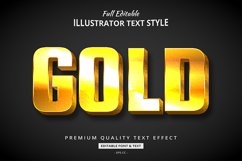 Gold Shine 3d Illustrator Text Style Effect Product Image 1