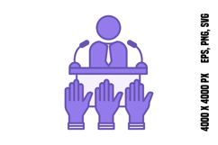 Colored Democracy Icon Product Image 1